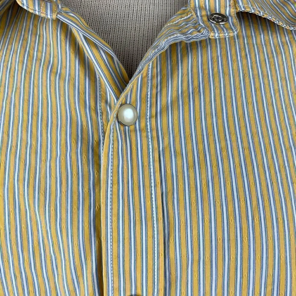 Banana Republic Striped Slim Fit Snap Down Shirt Size XL